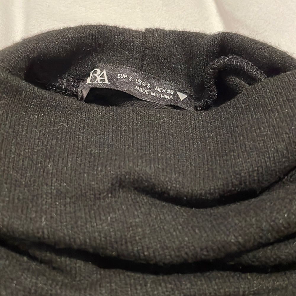 Zara Black Soft Feel High Neck Long-Sleeve Sweater Dress Size S (WORN ONCE) - Picture 4 of 6